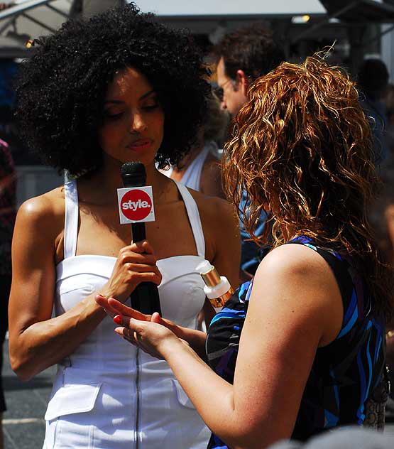 Shooting an infomercial in front of the Kodak Theater on Hollywood Boulevard, Friday, March 19, 2010