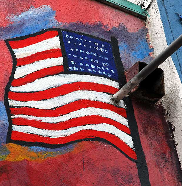 Flag - mural detail, Echo Park and Montana