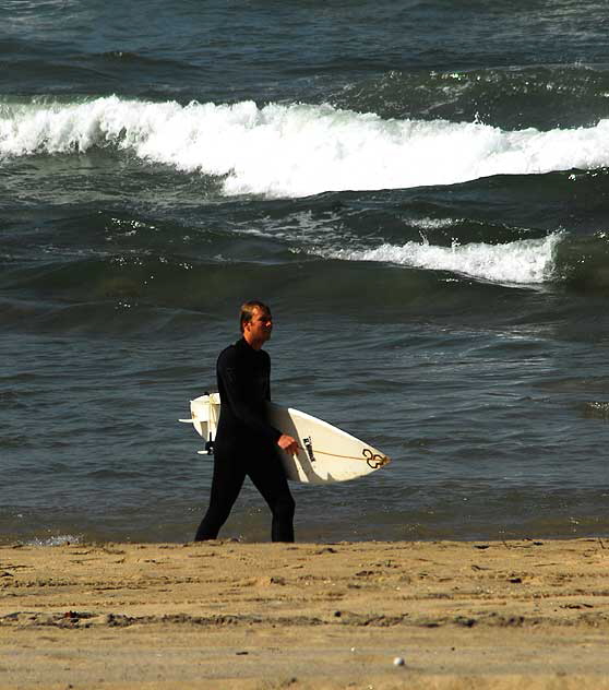 Surfing in Manhattan Beach, Tuesday, March 23, 2010