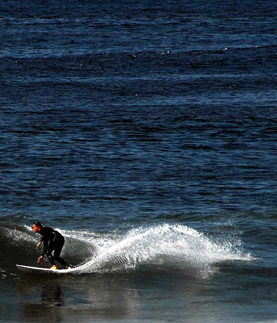 Surfing in Manhattan Beach, Tuesday, March 23, 2010