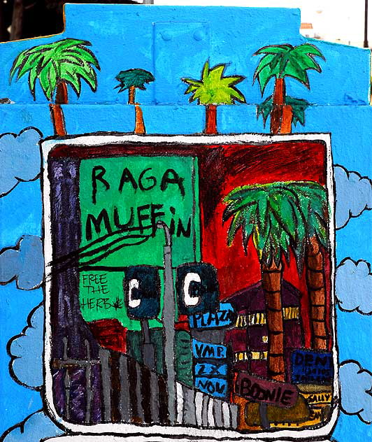 "Art" utility box, Hollywood Boulevard at Normandie, East Hollywood 