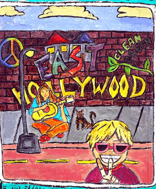 "Art" utility box, Hollywood Boulevard at Normandie, East Hollywood 