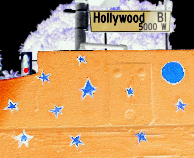 "Art" utility box, Hollywood Boulevard at Normandie, East Hollywood 