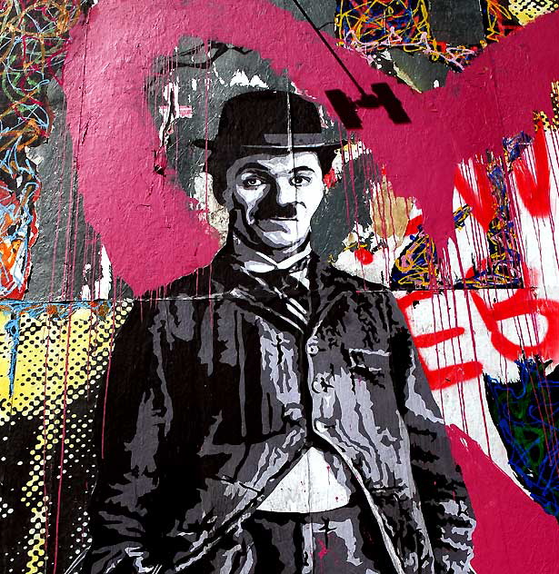 Charlie Chaplin - "art wall" south of Hollywood on La Brea, just north of San Vicente