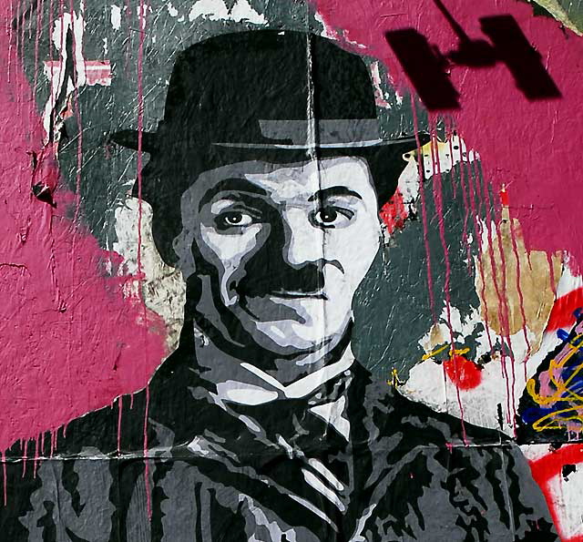 Charlie Chaplin - "art wall" south of Hollywood on La Brea, just north of San Vicente