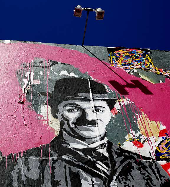 Charlie Chaplin - "art wall" south of Hollywood on La Brea, just north of San Vicente