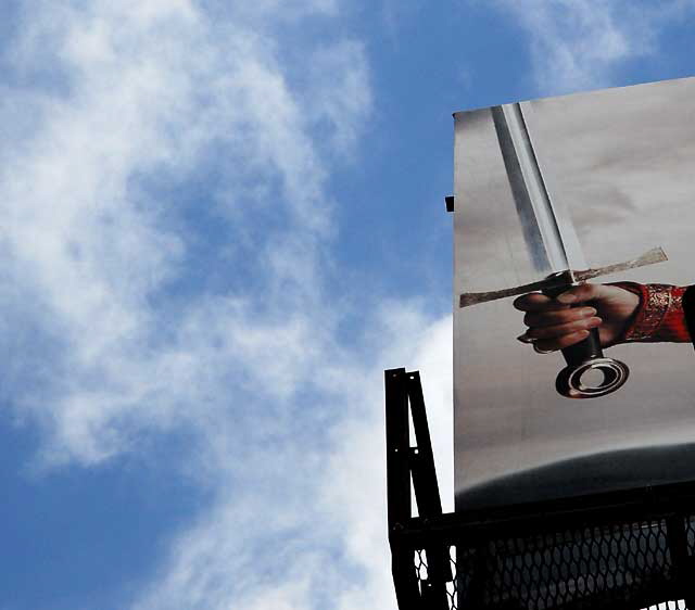 Sky Sword, billboard for Clash of the Titans 3-D, La Brea at Romaine, just south of Hollywood