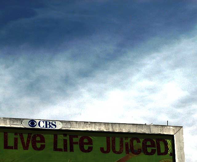 Live Life Juiced - billboard on Melrose Avenue, across the street from the main gate at Paramount Studios