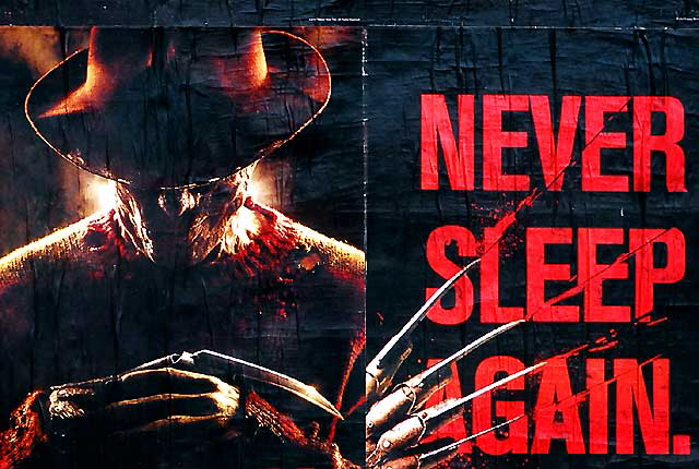 Never Sleep Again - promotional posters for a new iteration of Nightmare on Elm Street 