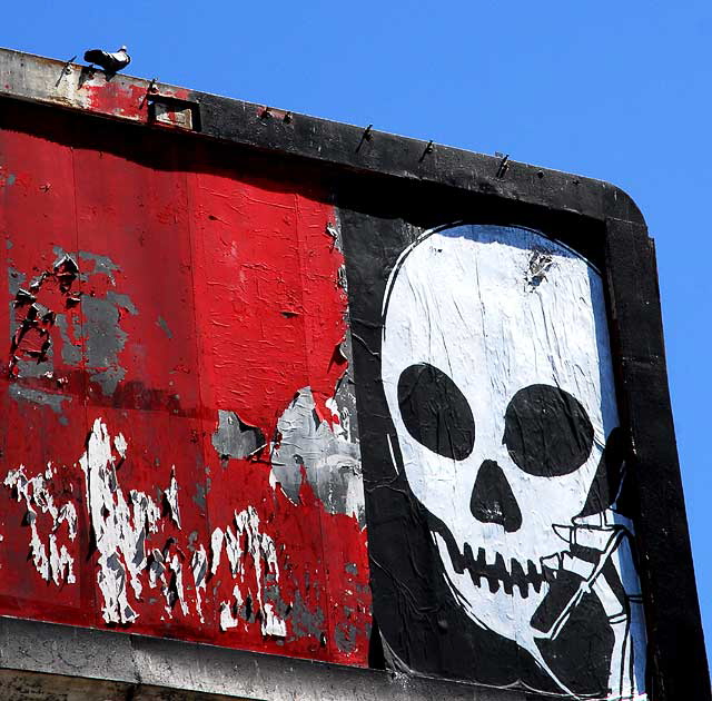 Cell Phone Skull - billboard above Morgan Cameras near Sunset and Vine