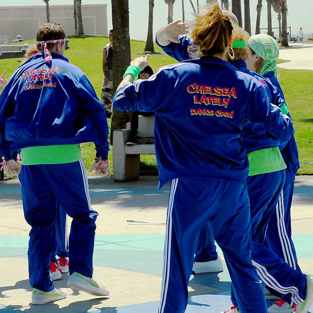 Taping a segment of Chelsea Lately at Windward Plaza at Venice Beach, Thursday, April 8, 2010 