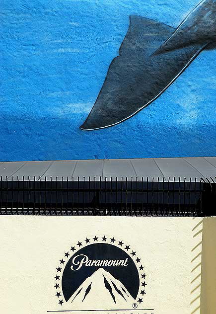 Wyland whale mural on the west wall of the soundstages at Paramount Studios on Gower Street