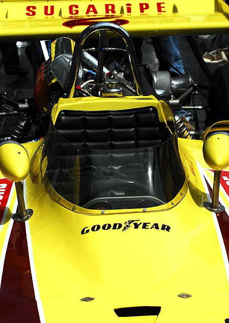 Hollywood, Thursday, April 15, 2010 - Izod/Toyota/Mattel promotion for the annual Long Beach Grand Prix - old race car on display