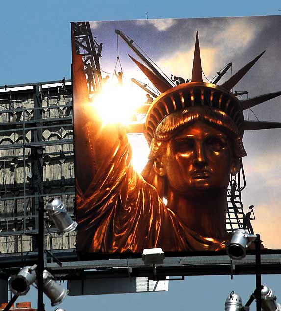 Statue of Liberty, billboard, Sunset Strip, Hollywood