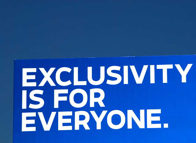 Exclusivity is for Everyone, Virgin Air billboard, Sunset Strip, Hollywood