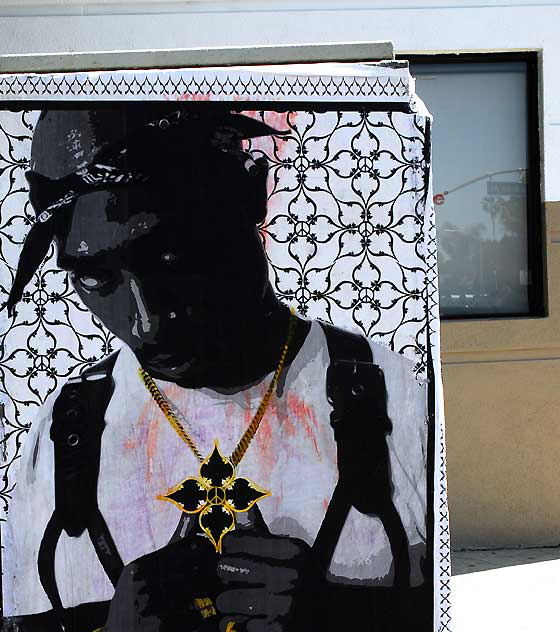 Art poster, Melrose and La Brea - Free Humanity 