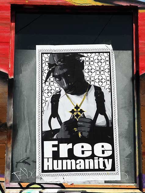Art poster, Melrose and La Brea - Free Humanity 