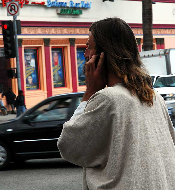 Jesus and his iPhone, Hollywood Boulevard 