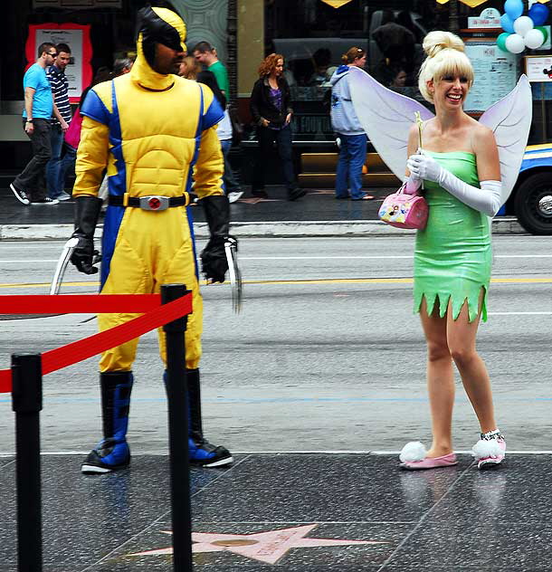Tinkerbelle impersonator, Hollywood Boulevard