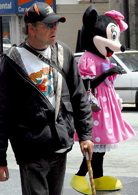 Minnie Mouse impersonator, Hollywood Boulevard