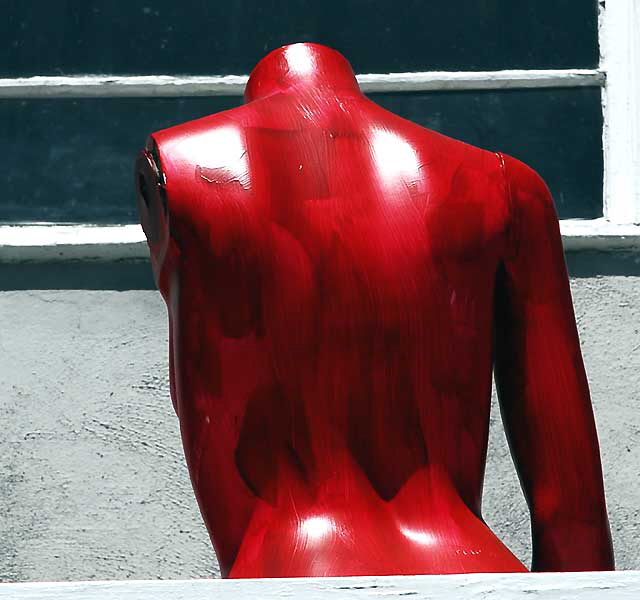 Red Mannequin on Balcony, Vendome at Sunset, Los Angeles