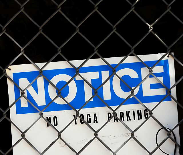 No Yoga Parking