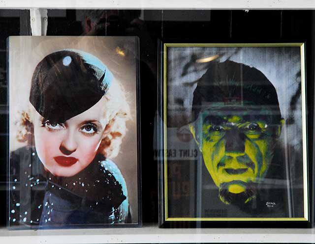 Bette Davis and Béla Lugosi - window of Larry Edmunds Bookstore, Hollywood Boulevard