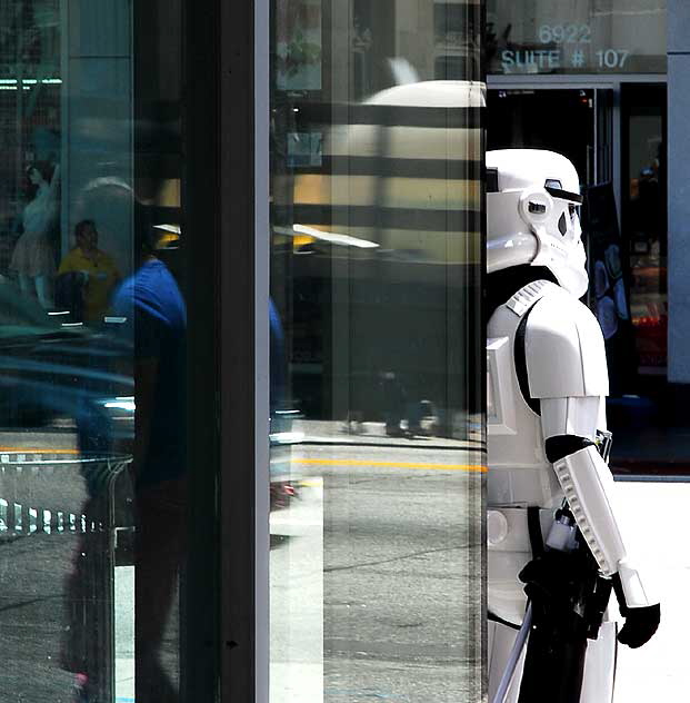 Star Wars Imperial Storm Trooper, Carmen Miranda Square, Hollywood Boulevard and Orange