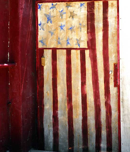 Flag Door, alley behind Melrose Avenue