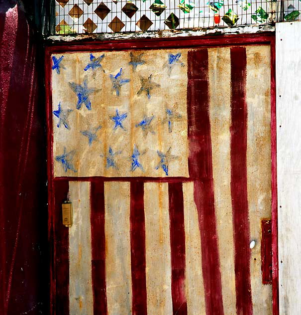 Flag Door, alley behind Melrose Avenue
