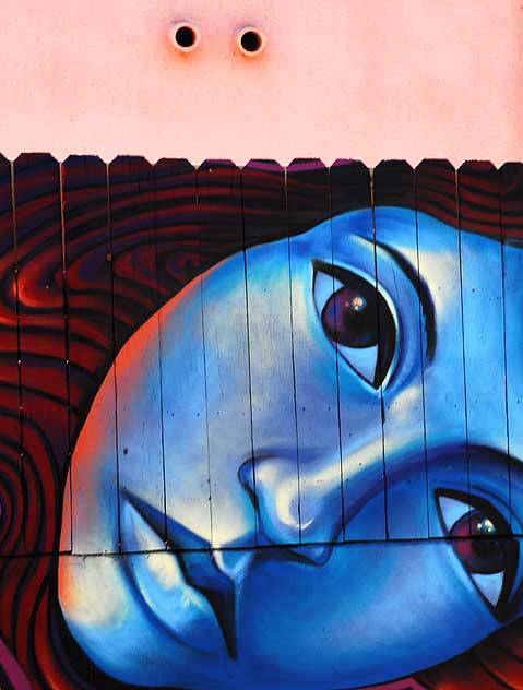 Graffiti face, alley behind Melrose Avenue