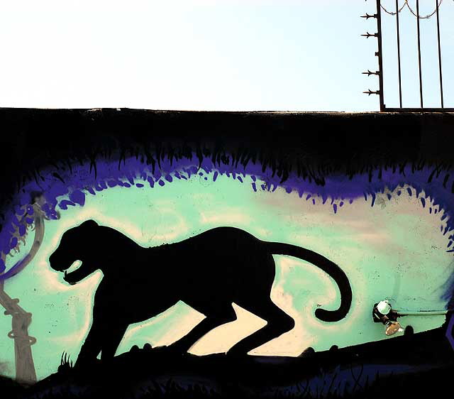 Leopard, alley behind Melrose Avenue