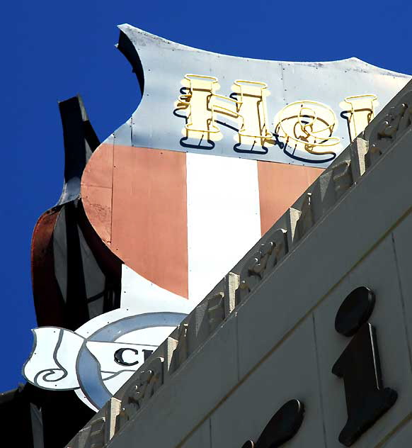 Full light on the old Helms Bakery on Venice Boulevard, Culver City