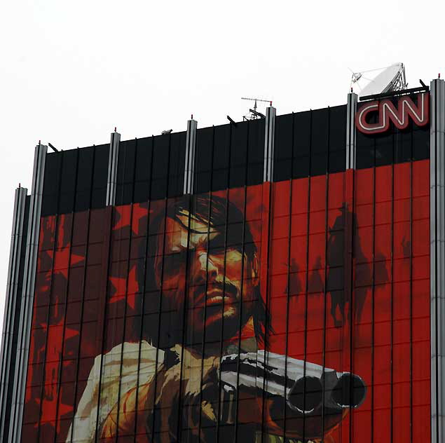 Red Gun, CNN Los Angeles Bureau, Sunset Boulevard, Hollywood
