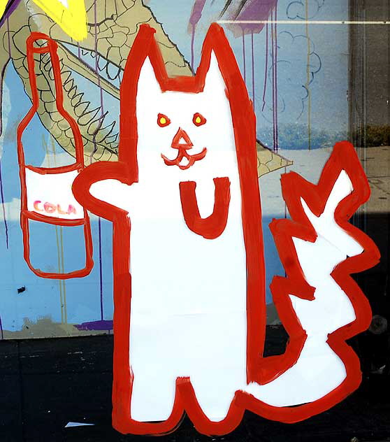 Hip Cat - window of Golden Apple Vintage Comics, Melrose and La Brea