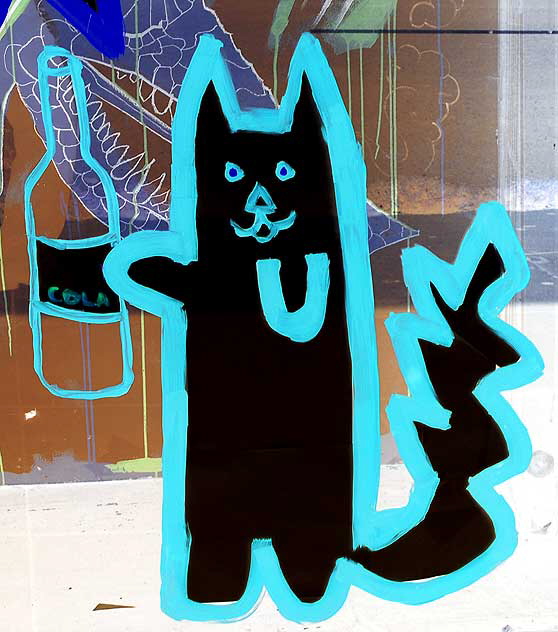 Hip Cat - window of Golden Apple Vintage Comics, Melrose and La Brea - negative print Hip Cat - window of Golden Apple Vintage Comics, Melrose and La Brea - negative print