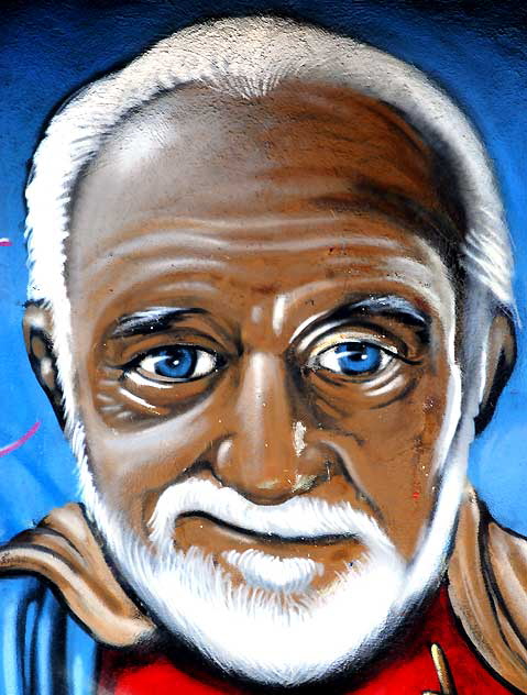 George Carlin "Rest in Peace" mural, alley behind Melrose Avenue