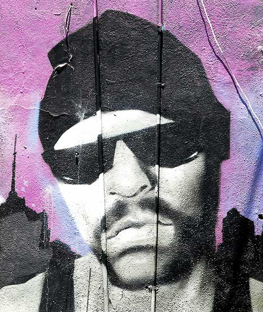 Thug on Purple, mural in alley behind Melrose Avenue