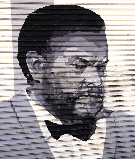 Rollup door on Hollywood Boulevard - Orson Welles 