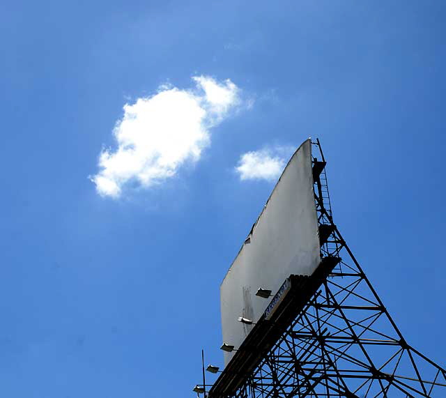 Blank Billboard above Hollywood Boulevard