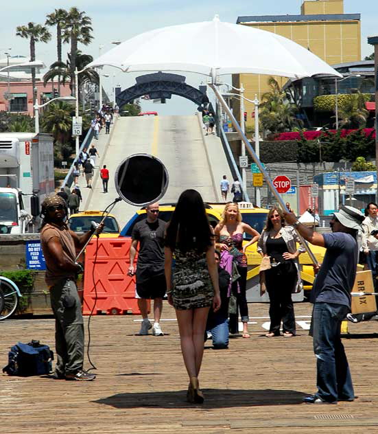 Fashion shoot on the Santa Monica Pier, Tuesday, May 25, 2010