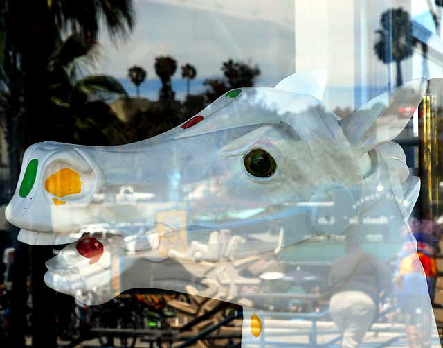 Wooden carousel horse, Santa Monica Pier