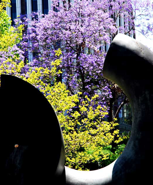 The sculpture garden at LACMA, Wilshire Boulevard