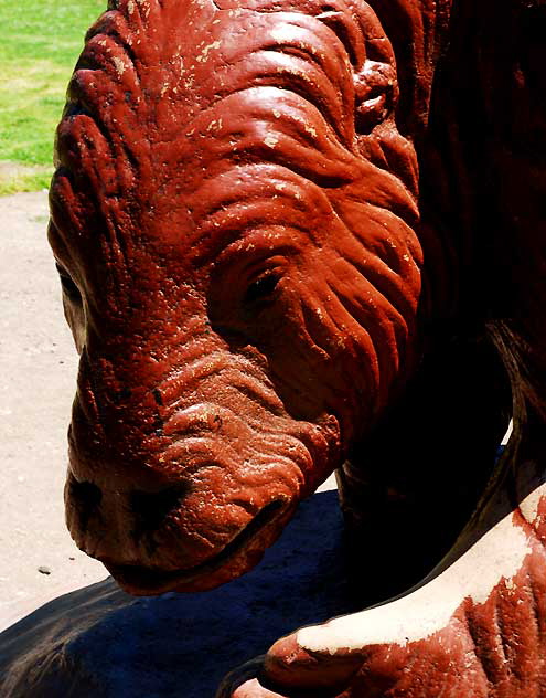 Giant sloth statue in the gardens of the Page Museum at the La Brea Tar Pits