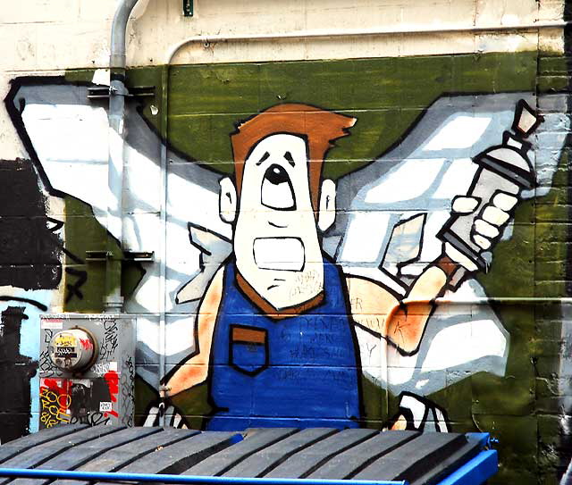 Cyclops Tagger and Dumpster - the alley behind the Stella Adler Theater, Hollywood