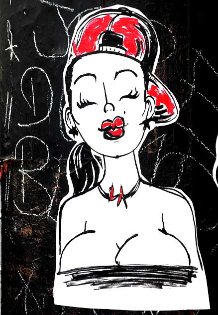 LA Gal, sticker on Melrose Avenue