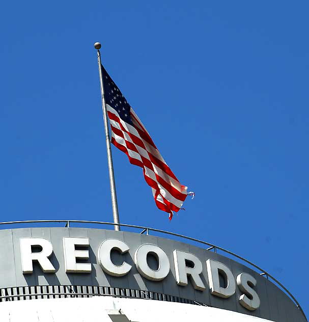 Flag above the Capitol Records Building, Hollywood