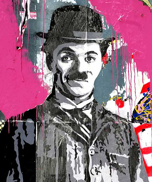 Art wall on South La Brea - Chaplin