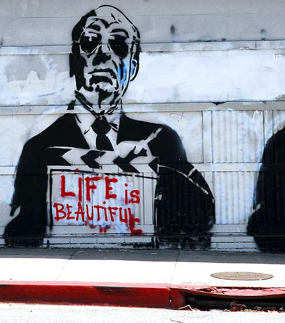 "Life Is Beautiful" graphic, South La Brea at Edgewood Place