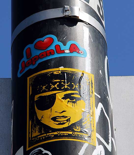 Sticker off Sunset Boulevard in Hollywood